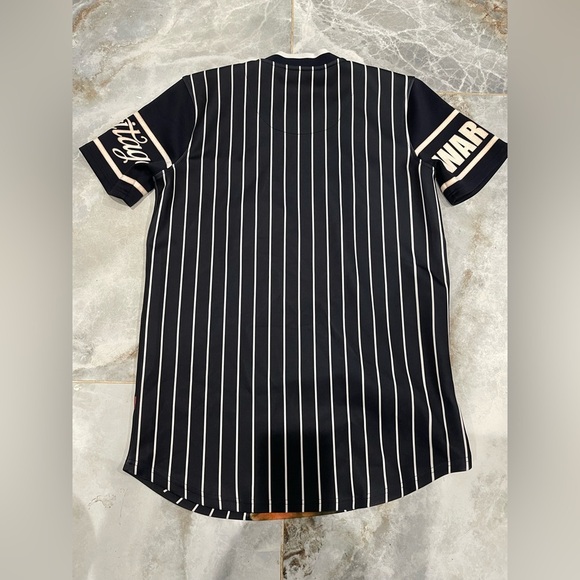 Black and Red Baseball Jerseys with Pinstripes - Picture 2 of 4